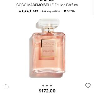 3.4 oz CHANEL
COCO MADEMOISELLE Eau de Parfum